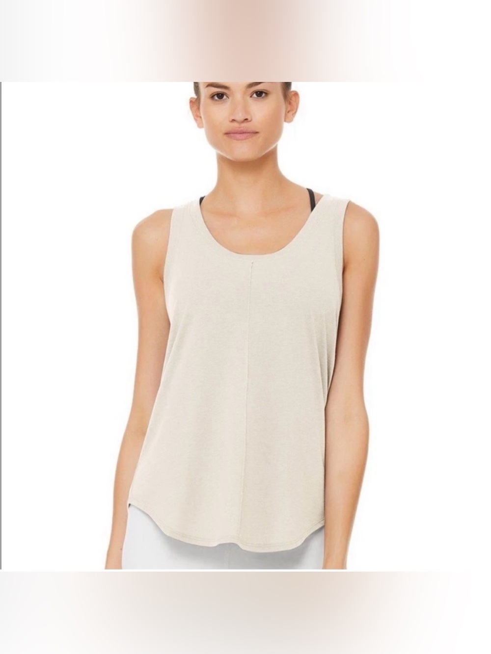 Alo new moon tank top in color bone
